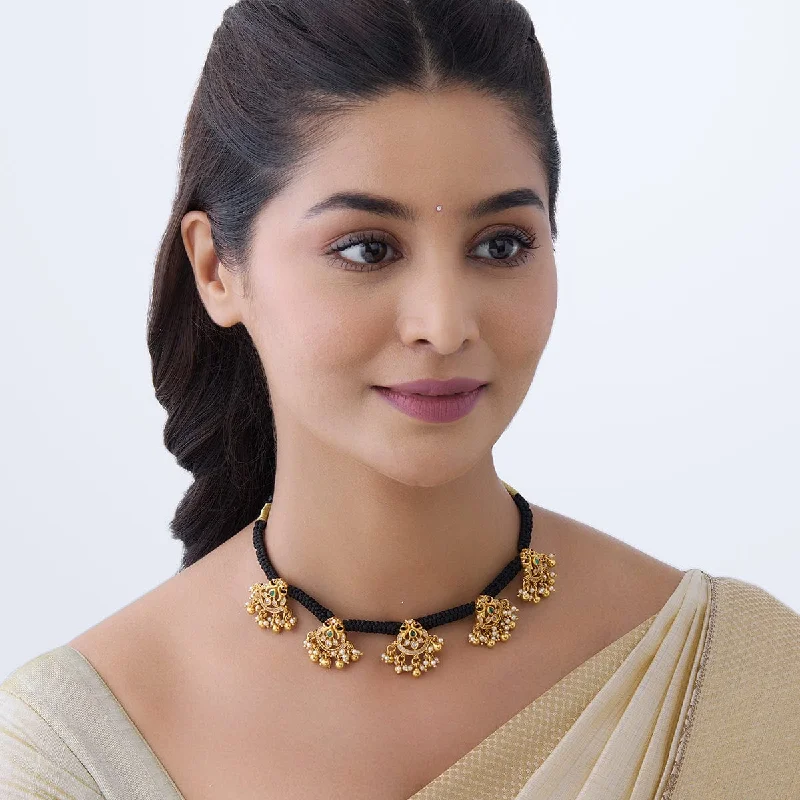 Layered gold necklaces for women -Silver Temple Necklace 165775