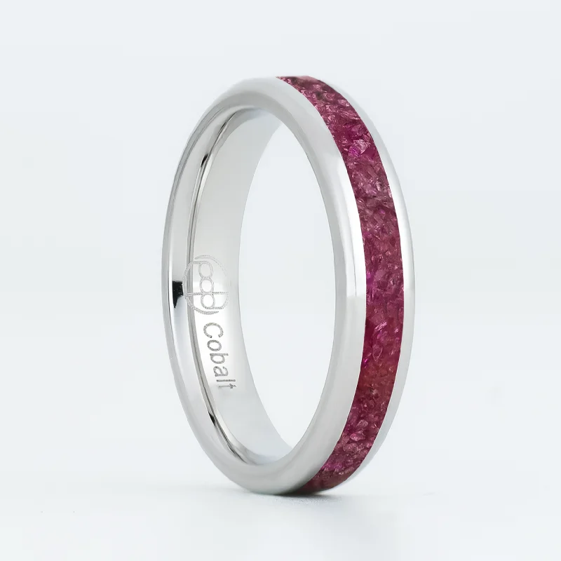 Women gemstone band rings -Ruby Glowstone Stackable Ring