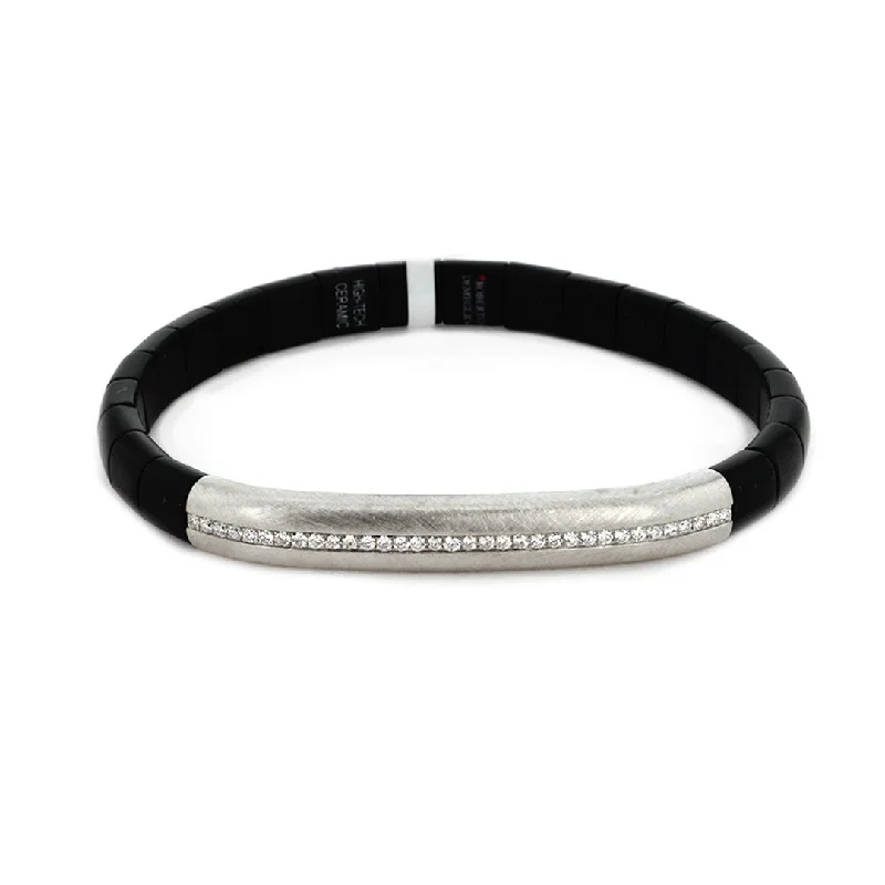 Women infinity bangles and bracelets -0.29 ctw Diamond Ceramic Stretch Bracelet | 10264419