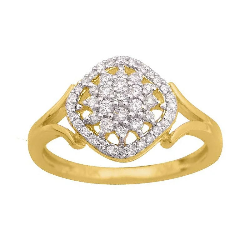 Women delicate rings -3/8ctw Diamond Cluster Ring