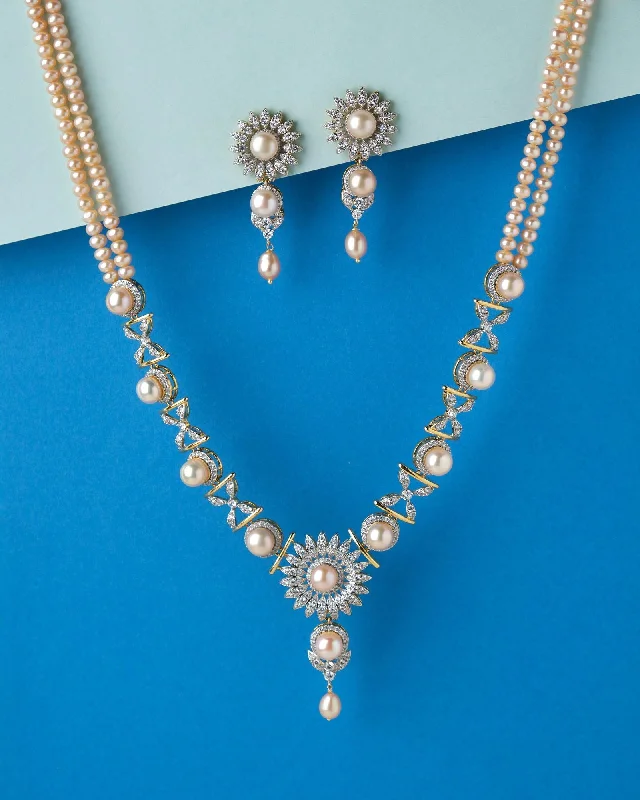 Everyday gold necklaces for women -Sparkling Chandak Filigree  Necklace Set