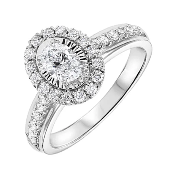 Women luxury wedding rings -14Kt White Gold Diamond(1Ctw) Ring