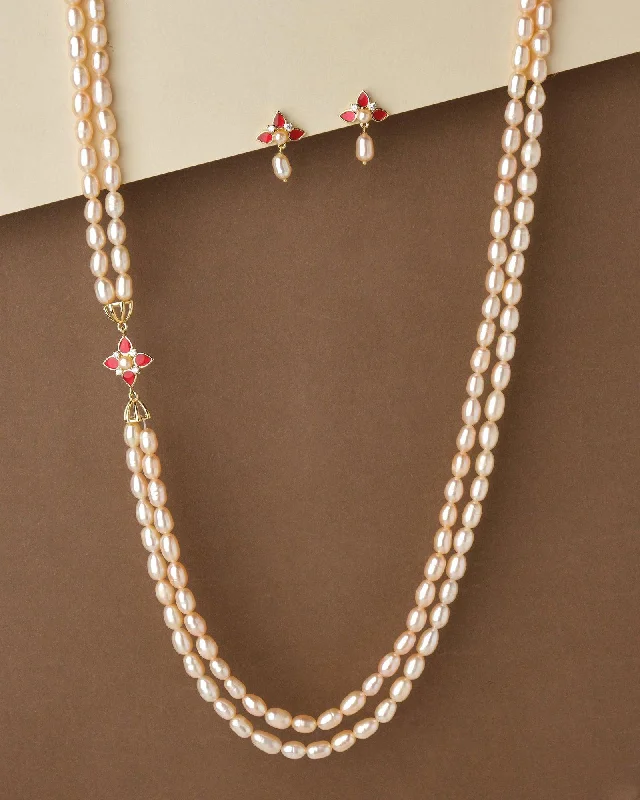 Romantic necklaces for women -Regal Pearl Necklace Set