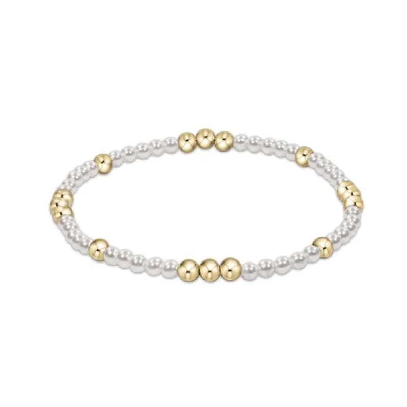 Women luxury bangles and bracelets -enewton 6.25" Worthy Pattern 3mm Gemstone Bead Bracelet - Pearl