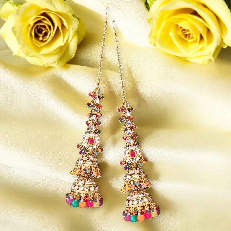 Women trendy earrings -Multicolor Chitrak Sahara Jhumkis