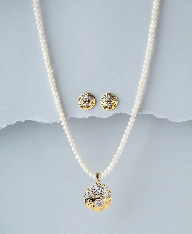 White gold necklaces for women -Trendy Pearl Necklace Set