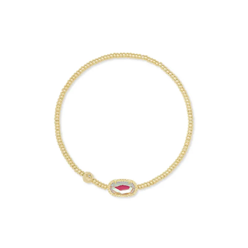 Women pearl and diamond bangles and bracelets -Kendra Scott Grayson Gold Stretch Bracelet