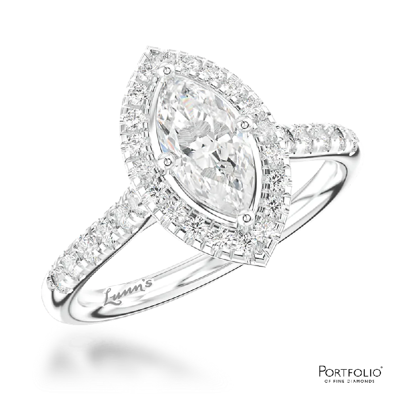 Women infinity rings -Cluster 0.50ct E VS1 Diamond Platinum Ring