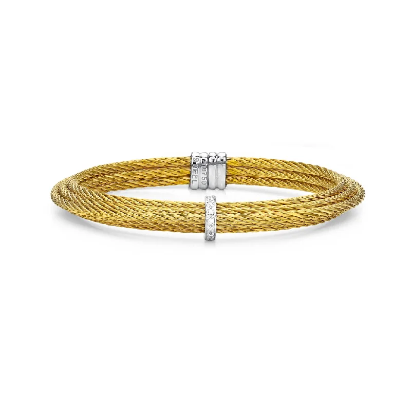 Women delicate bangles and bracelets -0.06 ctw Diamond Cable Bangle Bracelet | M10276600