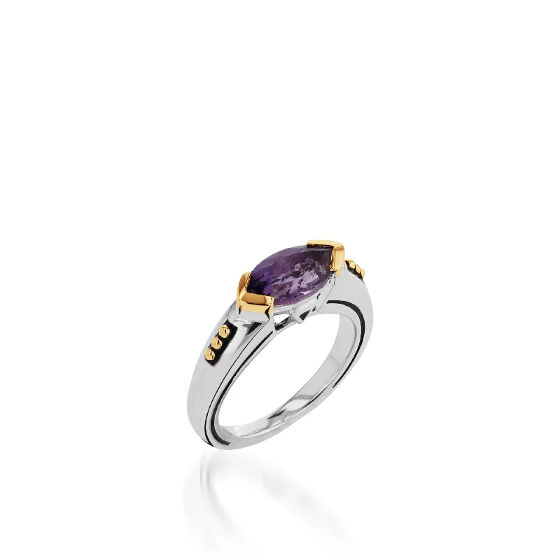 Women floral rings -Elixir Small Stack Gemstone Ring