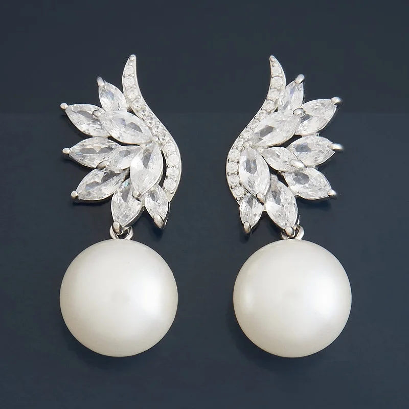 Women dangling pearl earrings -92.5 Silver Earring 180747