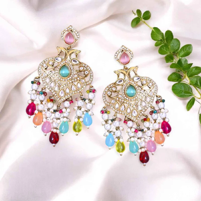 Women luxury drop earrings -Multicolor Parvika Chandbalis