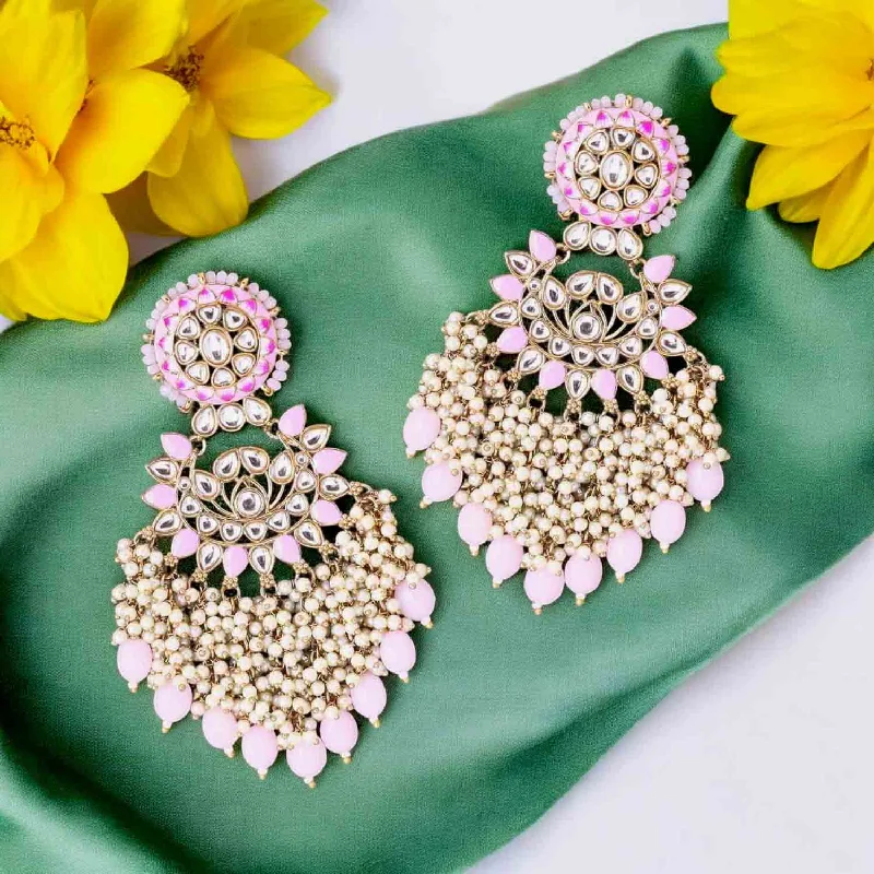 Custom earrings for women -Blush Shalani Chandbalis