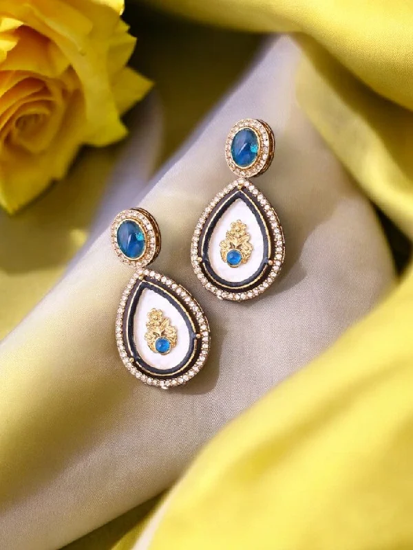 Women classic stud earrings -Blue Pritika Danglers