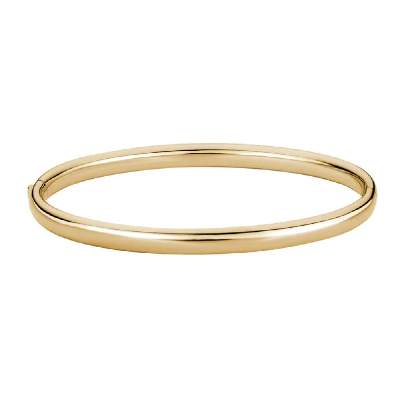 Women simple bangles -14k Gold Polished Bangle Bracelet