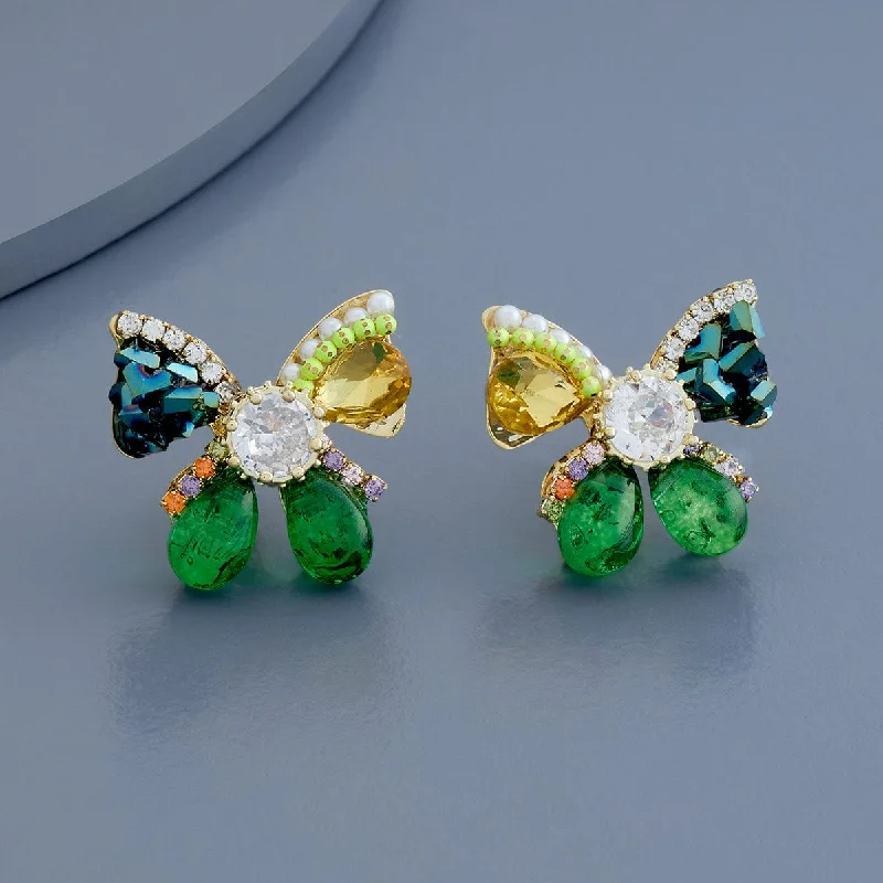 Women drop diamond earrings -Trendy Earring 178806