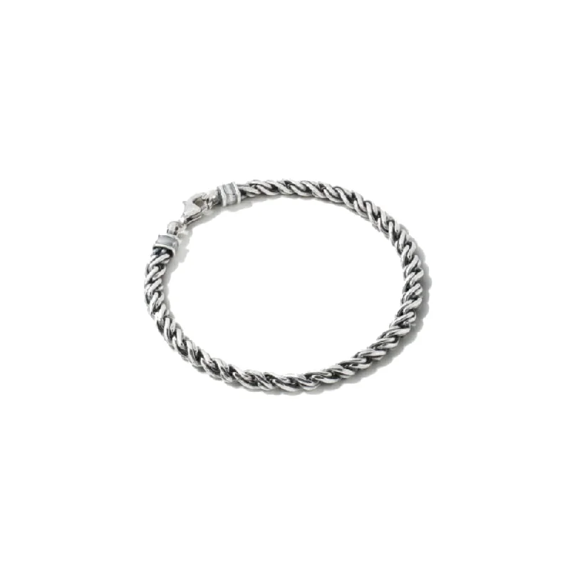 Women leather bangles and bracelets -Scott Bros. Beck Rope Chain Bracelet In Oxidized Sterling Silver