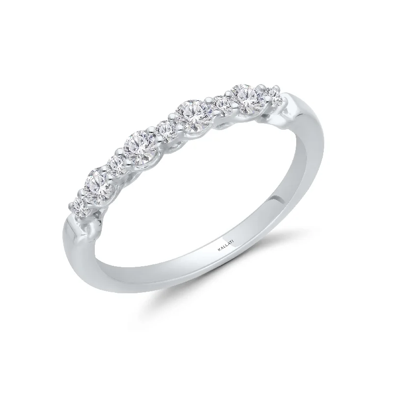 Women oversized rings -Kallati .40ctw Lab Grown Diamond Band