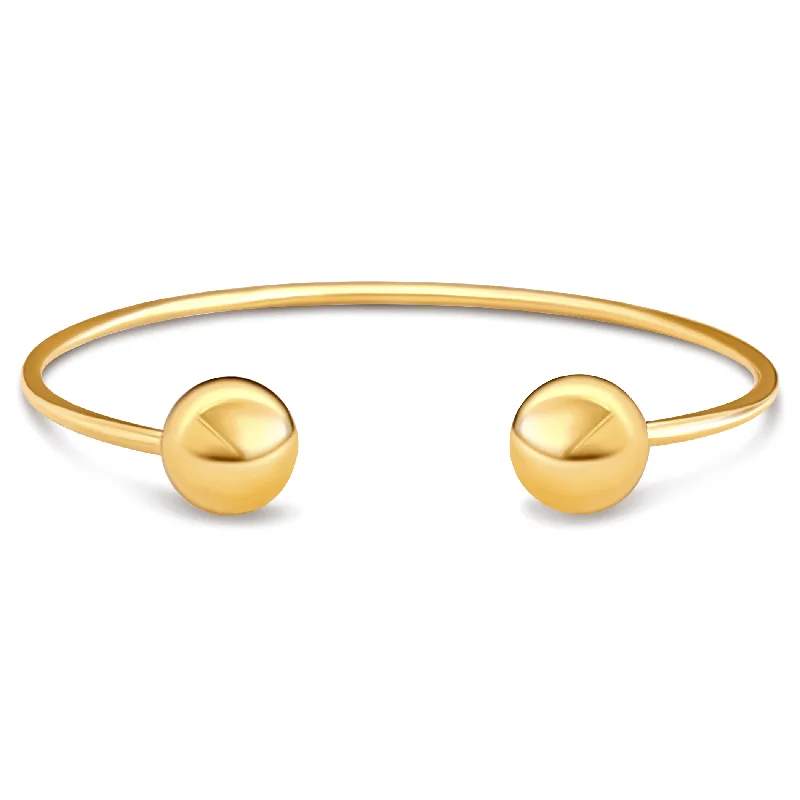 Gold bangles and bracelets for women -Talia Beaded Cuff Bracelet