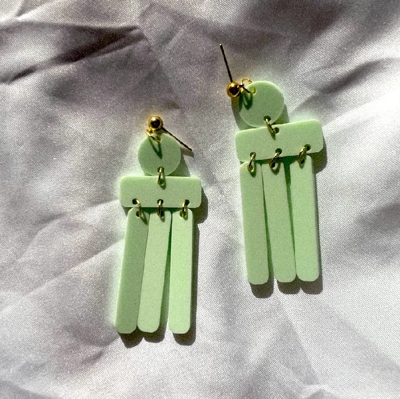 Women chic earrings -Alba Earrings - Mint