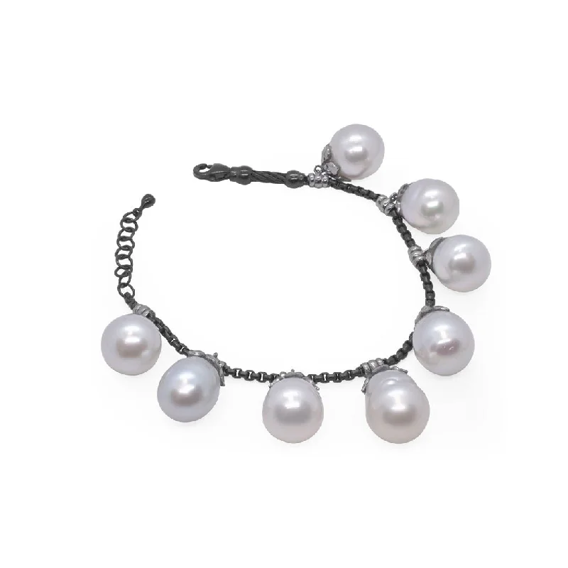 Women beaded charm bangles and bracelets -Pearl Bracelet