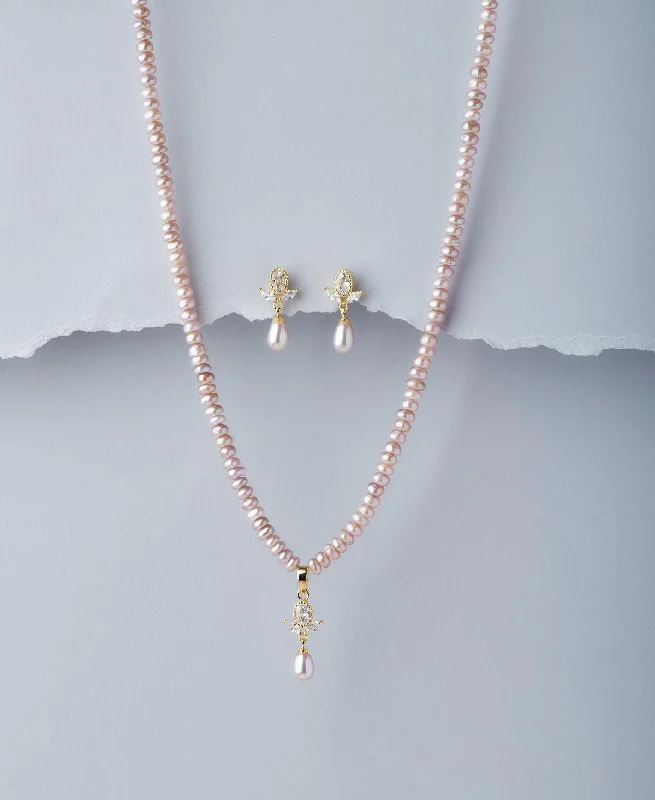 Boho necklaces for women -Trendy Real Pearl Necklace Set