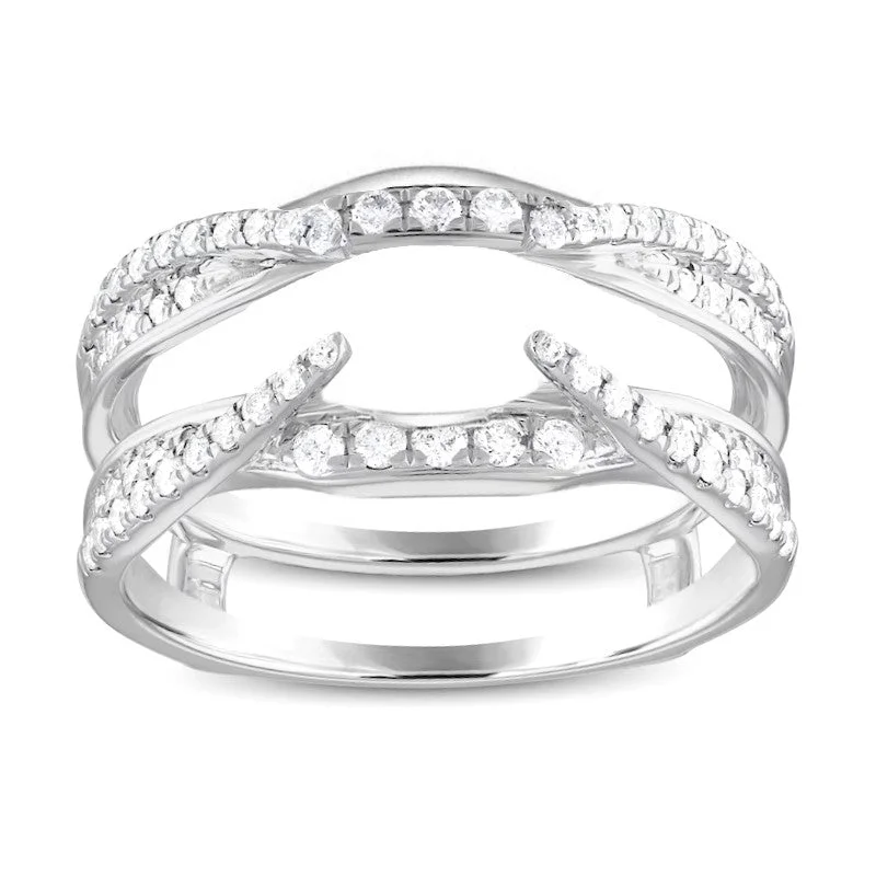 Adjustable bangle engagement rings for women -1/2ctw Diamond Ring Guard