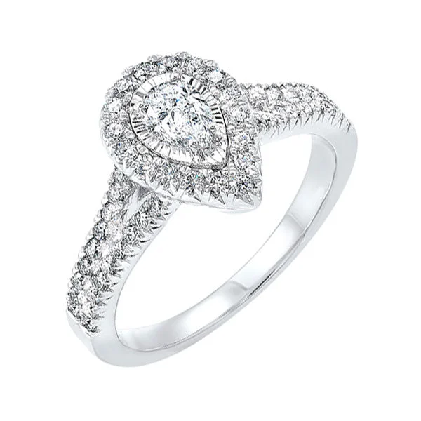 Women luxury rings -14Kt White Gold Diamond(1Ctw) Ring