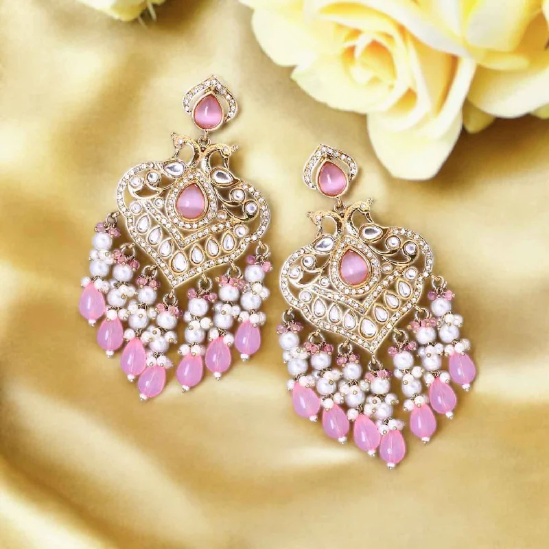 Women drop diamond earrings -Blush Parvika Chandbalis