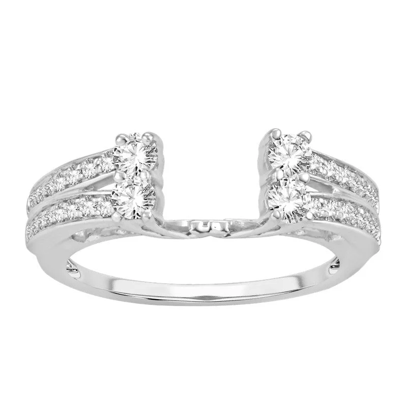 Modern cuff engagement rings for women -1/2ctw Diamond Ring Enhancer