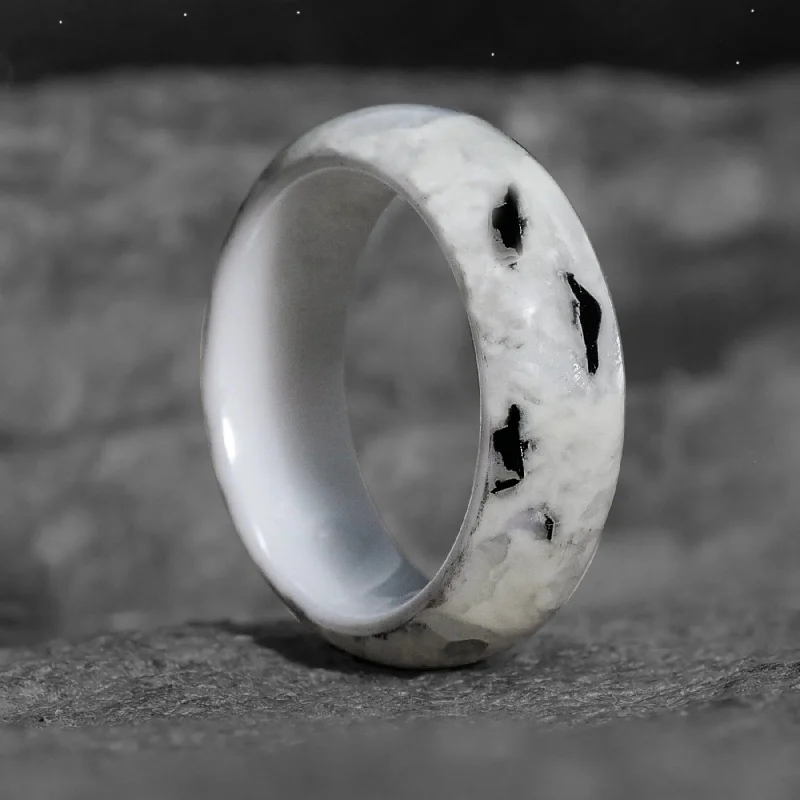 Women gemstone band rings -Boundless Lunar Glowstone Ring