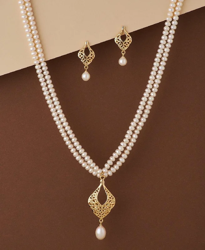 Chain necklaces for women -Trendy Pearl Necklace Set