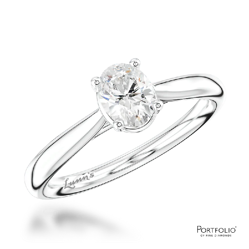 Affordable rings for women -Solitaire 0.51ct E VS1 Diamond Platinum Ring