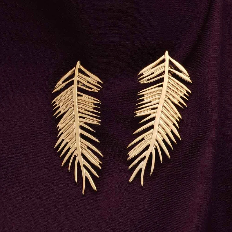 Women stud earrings -Palm Casting Drop Earrings