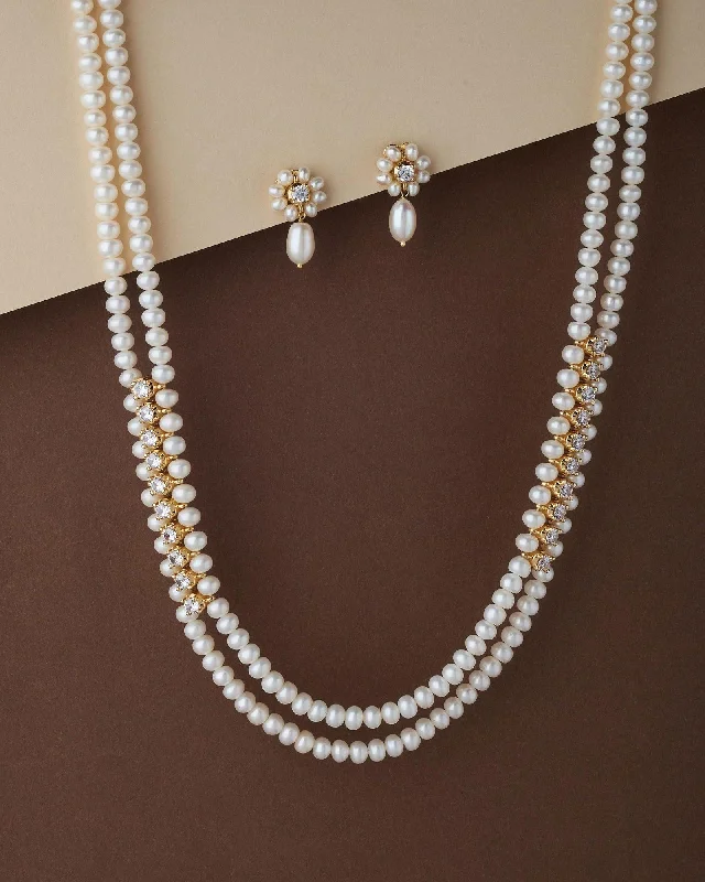 Multi-layer necklaces for women -Trendy Pearl Necklace Set