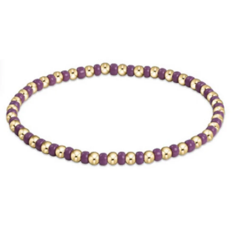 Women floral charm bangles and bracelets -enewton 6.25" Gameday Hope Grateful Bracelet - Purple