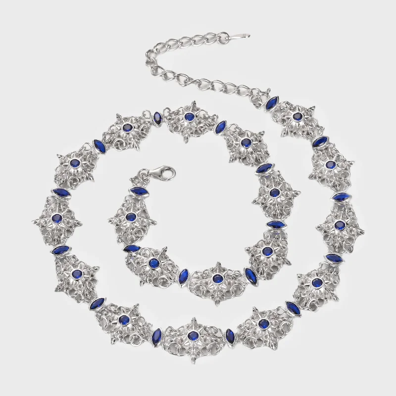 Diamond necklaces for women -Sacred - Blue Necklace