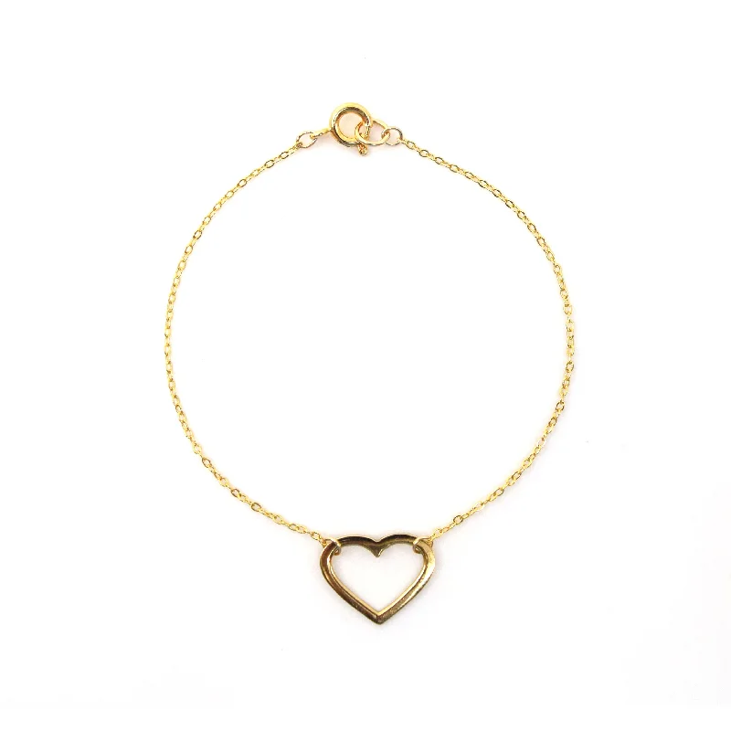 Women gold-plated bangles and bracelets -Follow Your Heart Silhouette Bracelet