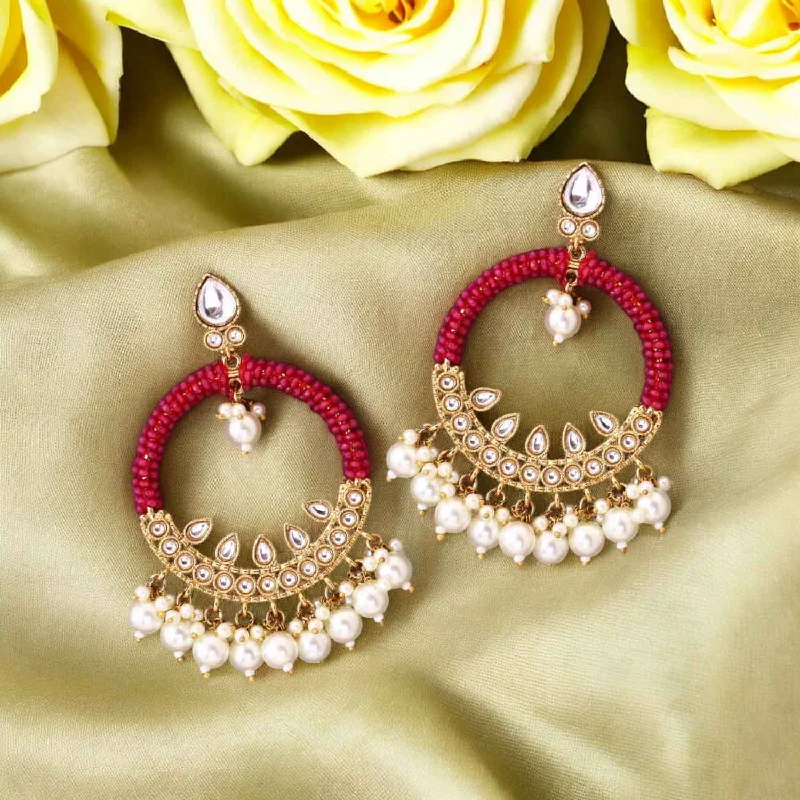 Women sapphire earrings -Rani Meeru Chandbalis