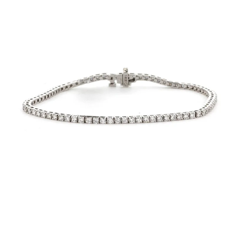 Women simple bangles -2.05 ctw Diamond Tennis Bracelet