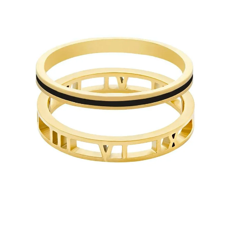 Women three-stone rings -Madison Ring Pair