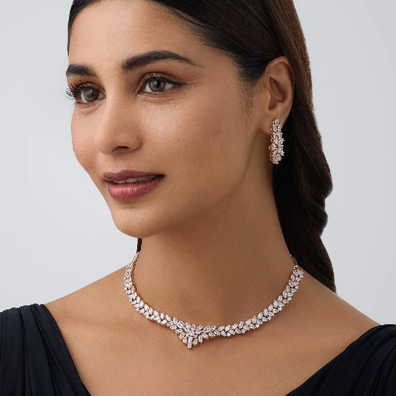 Matching necklace sets for women -Zircon Necklace 157882