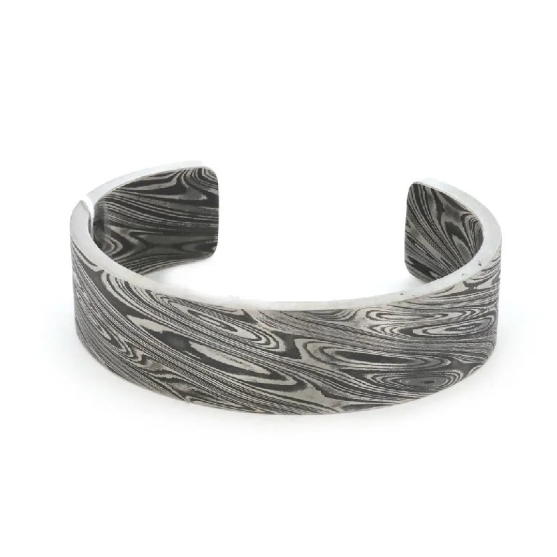 Women fashion bangles and bracelets -Damascus Steel Cuff Bracelet