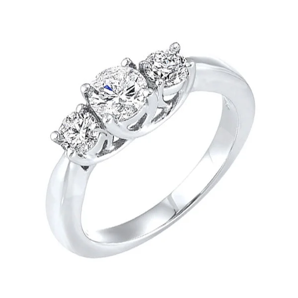 Affordable rings for women -14Kt White Gold Diamond (1Ctw) Ring