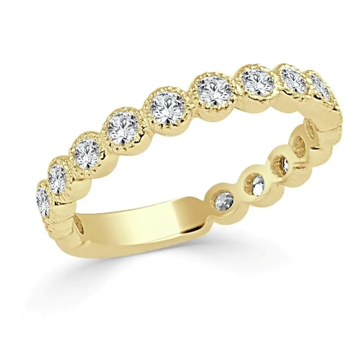 Women silver rings -14k Gold & Diamond Stackable Ring