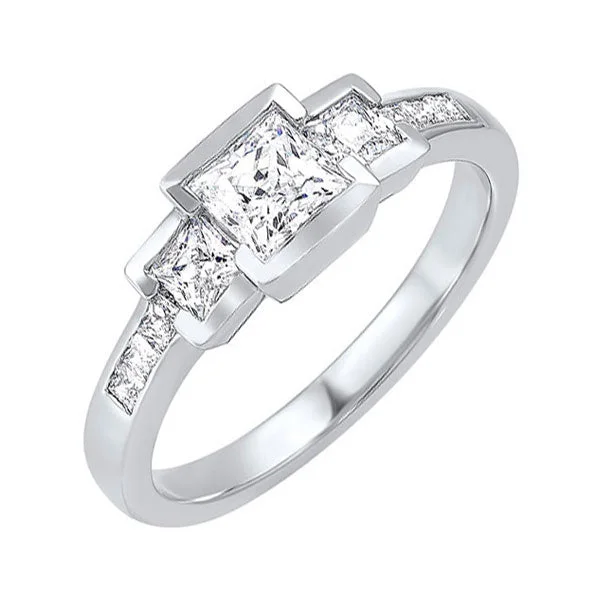 Women wedding rings -14Kt White Gold Diamond (3/4Ctw) Ring