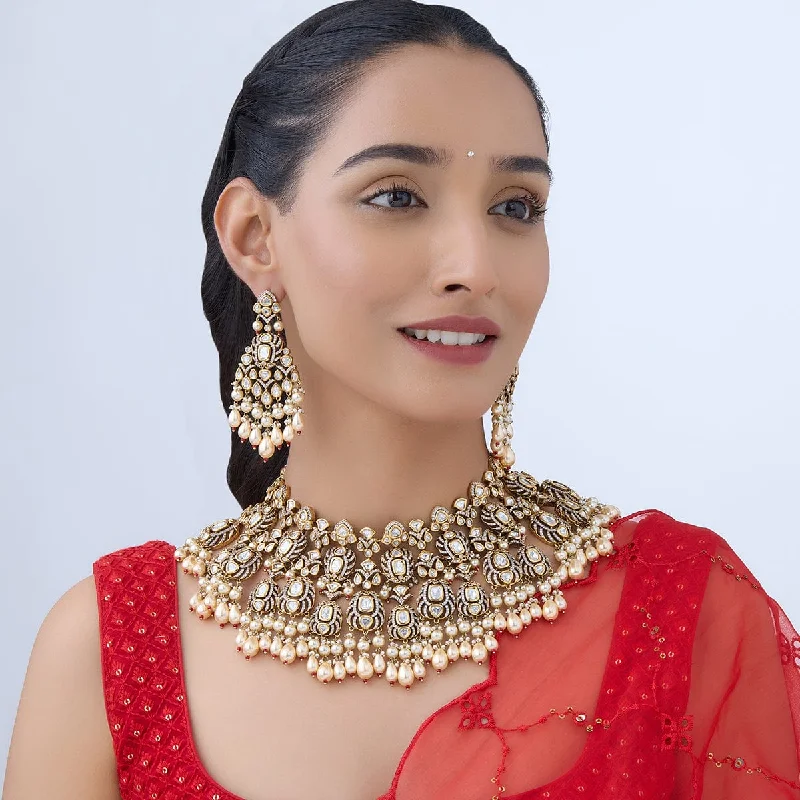 Multi-layer necklaces for women -Kundan Necklace 163989