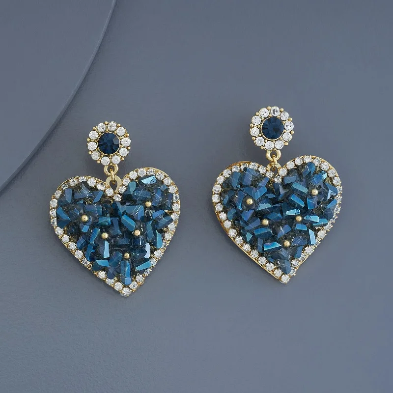 Women heart-shaped diamond earrings -Trendy Earring 178811