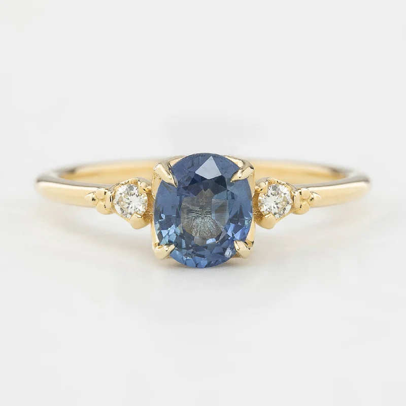 Vintage engagement rings for women -Estel Ring - 1.19ct Blue Sapphire (One of a kind)