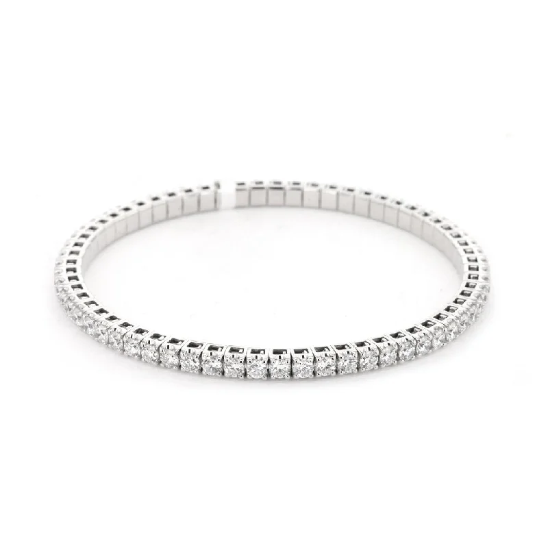 Women charm bangles and bracelets -5.19 ctw Lab-Grown Diamond Stretch Bracelet